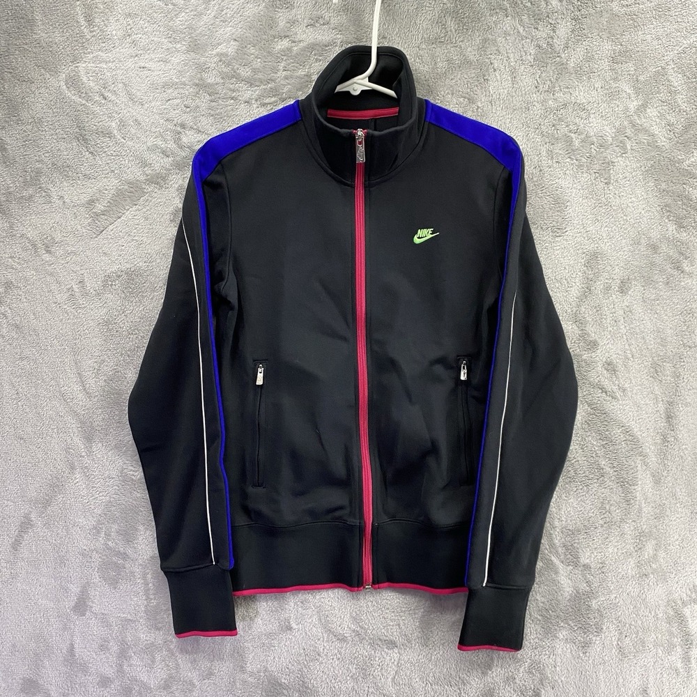 Nike Sportswear N98 Track Jacket Women's S Black Full Zip Retro Athletic